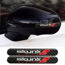 X2 SKUNK2 Black Carbon Car Trunk Side Fenders Door Badge Scratch Guard Sticker