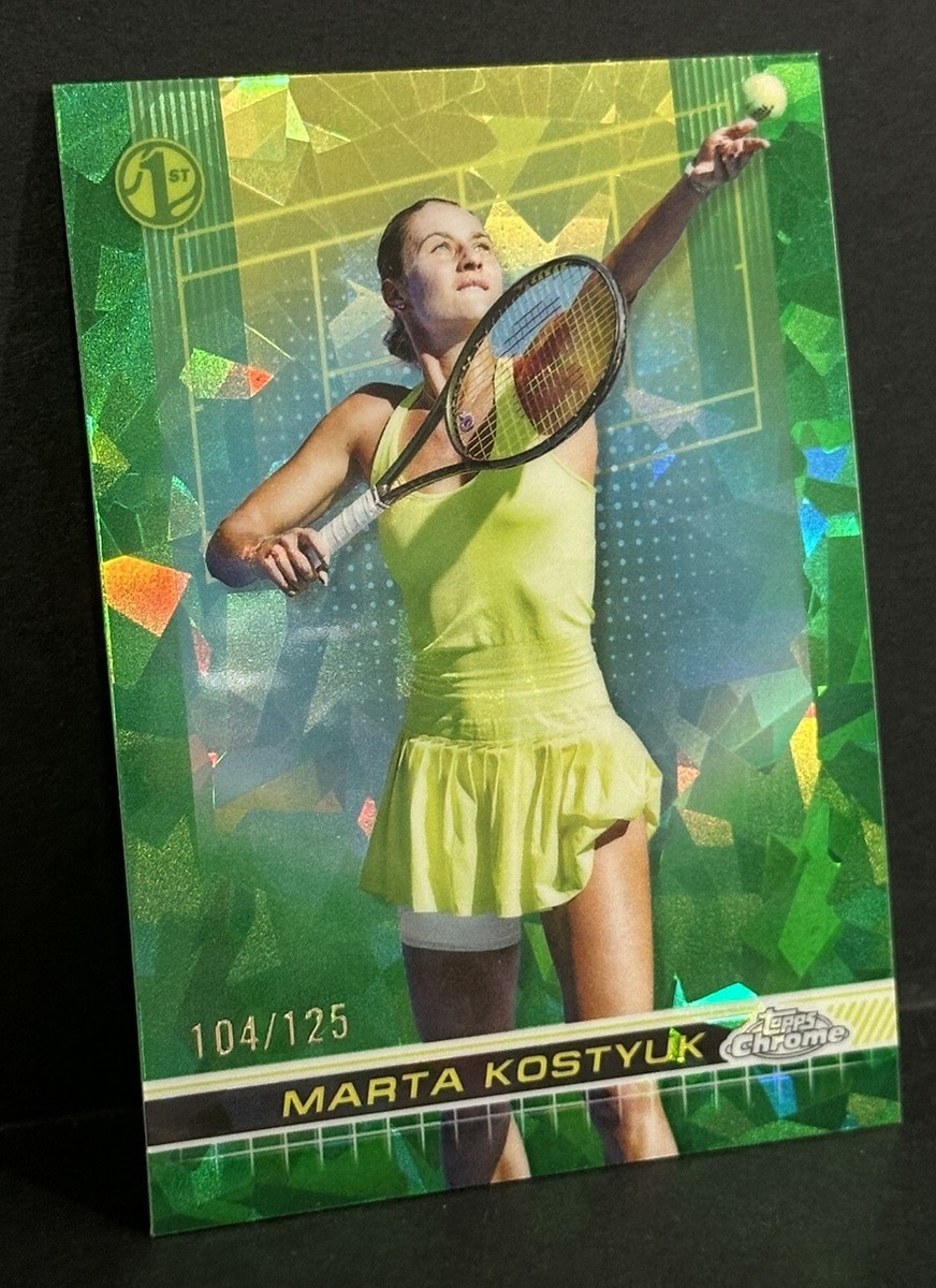 その他 Topps ty Tennis Marta Kostyuk 2024 Topps Chrome Sapphire Tennis 1st Card Marta Kostyuk Green