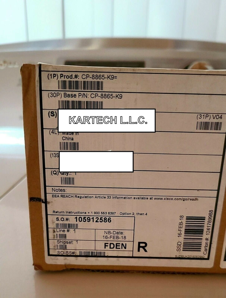 NEW Cisco 8800 Ser. CP-8865-K9 Unified IP Endpoint VoIP Video Phone - Image 2 of 2