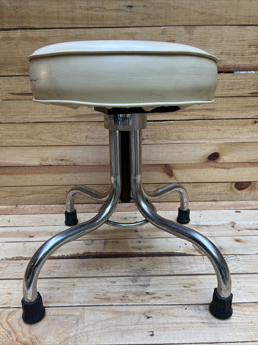 Vintage E.F. BREWER Doctor Dentist Medical Stool Chair SCREW 