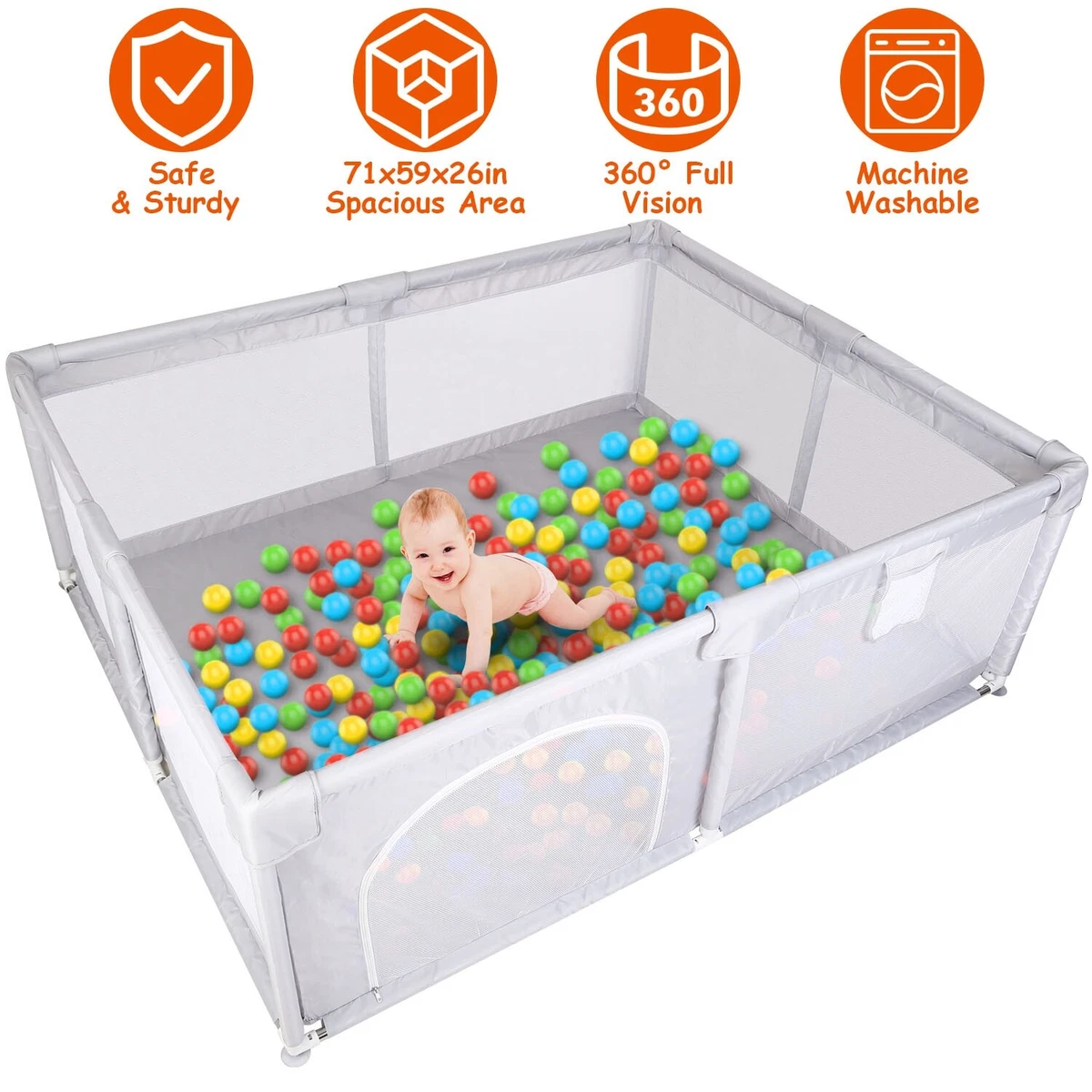 Large outdoor baby playpen sales