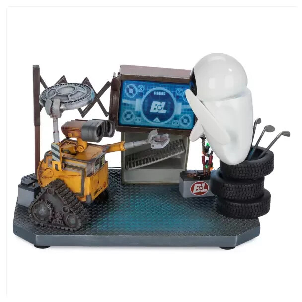 Disney Parks Pixar Wall-E and Eve Light Up Figure Statue Figurine