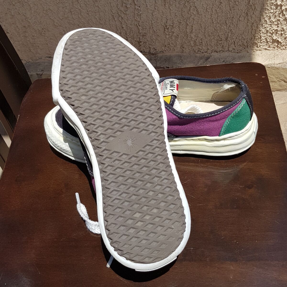 MIHARA YASUHIRO MMY BAKER OG SOLE CANVAS COLOR-BLOCK LOW-TOP MIHARA YASUHIRO MMY BAKER OG SOLE CANVAS COLOR-BLOCK LOW-TOP