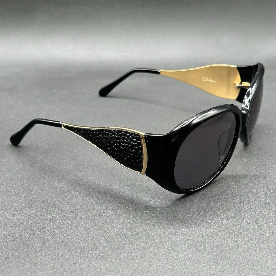 Gafas de sol Cole Haan C600 10 envolventes negras 56-15-130 usadas con estuche Foto 4 de 4