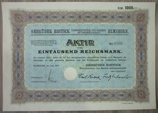 Aktie, Gebr&uuml;der Rostock Fleischindustrie- und Handels- AG, Elmshorn   (Art.3182)