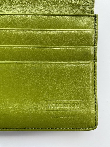 Nordstrom Green Genuine Leather Wallet Clutch - Picture 7 of 10