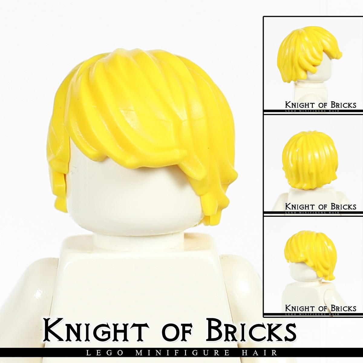 LEGO Minifigure Hair YELLOW 87991 Male Boy Tousled Side Part