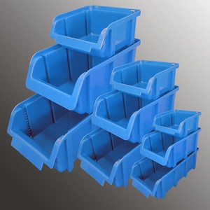 Sichtlagerbox Stapelbox – Blau, Größe 4, 10 Stück, Made In Germany