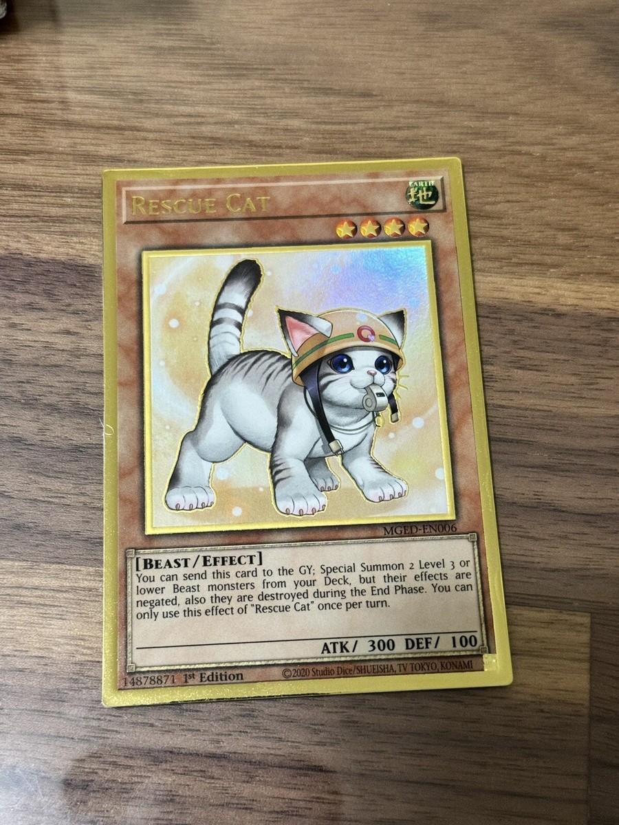 rescue cat yugioh card CAT(Alternate Art), RA02-EN001 – Aus Ygo You can send this card to the GY Rescue Cat (Secret Rare) -