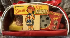 VINTAGE 1950's PRESSMAN SMALL FRY NURSE KIT w ACCESSORIES RARE Complete