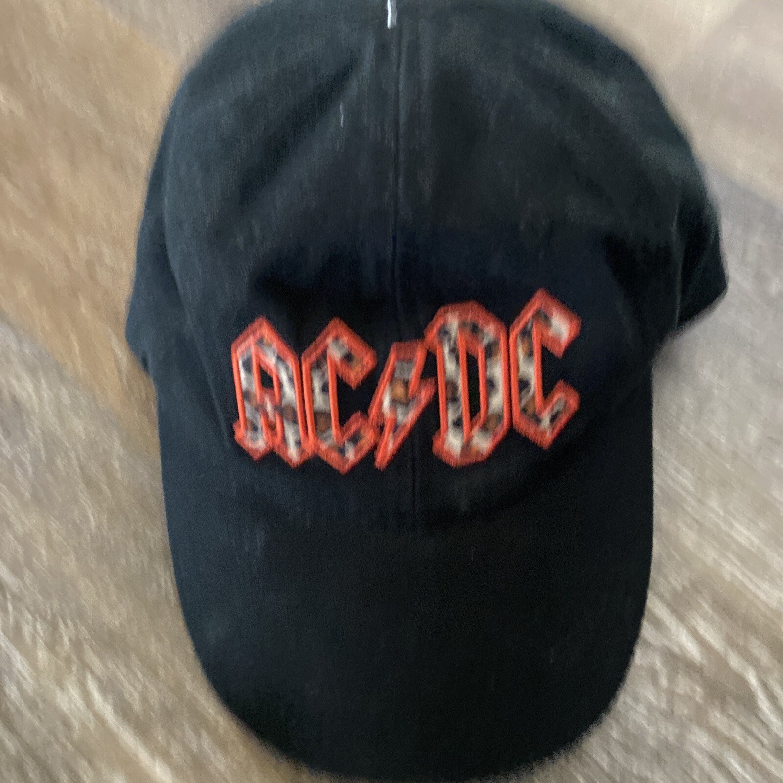 AC/DC baseball cap Leopard Print With Spike. Super Clean!