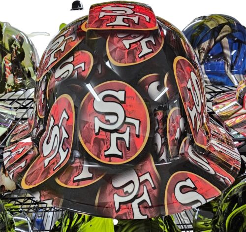 full brim hard hat custom hydro dipped IN SAN FRANCISCO 49ERS NEW - Picture 1 of 4