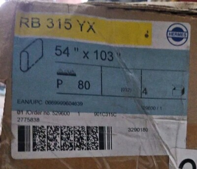 (5) RB 315 YX Hermes 52 x 103'' P80 Grit Silicon Carbide Sanding Belts NIB!