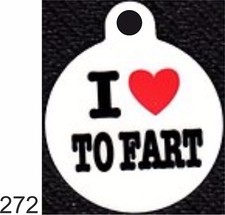 Cute Custom Personalized Pet ID tag for Dog and Cat Collars unique FART Charm co