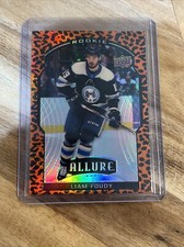 2021 UD Allure Hockey Liam Foudy RC Leopard Parallel #81 Blue Jackets 