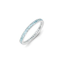 Sterling Silver Stackable Expressions Blue Topaz Ring
