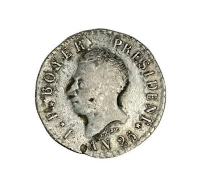 Haïti 50 Centimes 1828 An 25 Jean Pierre Boyer Argent - Photo 1/2