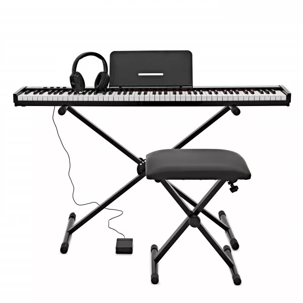 VISIONKEY 100 Digital Keyboard Piano with Bluetooth Stand Pack