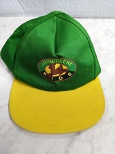 VINTAGE HAT CAP SNAPBACK JOHN DEERE KIDS YELLOW GREEN SMALL SIZE FARM JUNIORS
