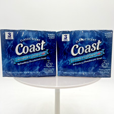 Coast Deodorant Soap Bar Classic Scent 4oz 2 Pack of 3