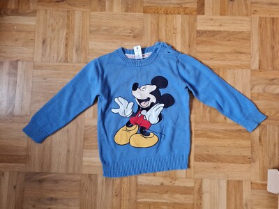 2 Pullover Kinder für Jungs von C&A mit Micky Maus im blau und schwarz kariert