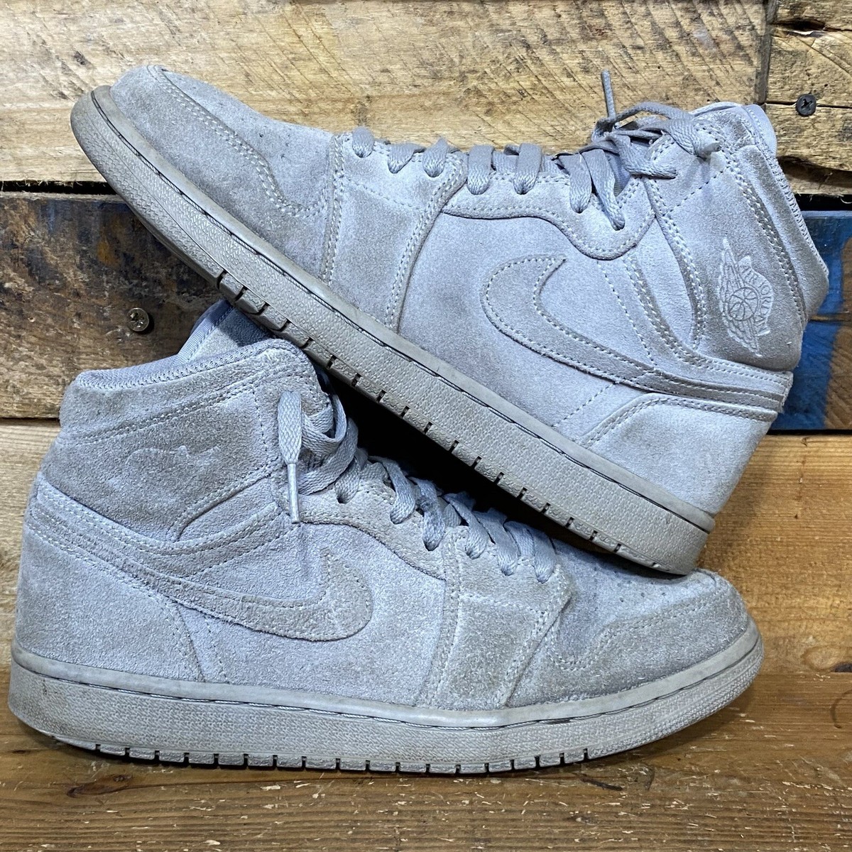 Suede Grey Retro 1s Size Air Jordan Retro High Grey Suede For Sale