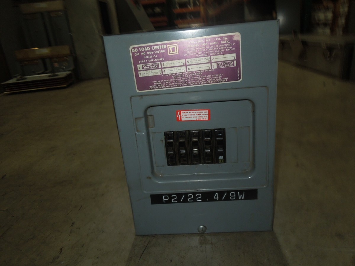 Square D QO6-12L100 100A 120/240V 1ph 6 Circuit QO Load