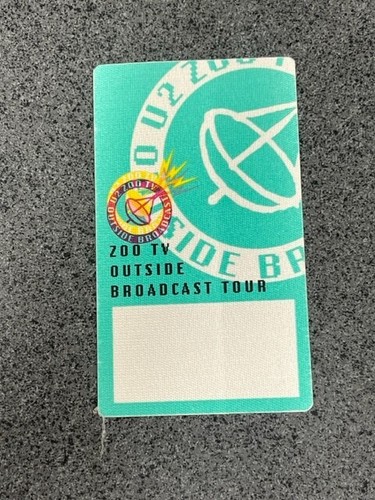 U2 ZOO TV Backstage Pass - Original - UNUSED