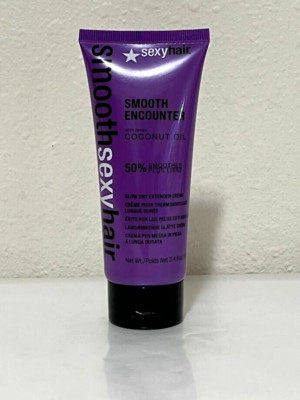 Sexy Hair Smooth Encounter 3.4 oz w Coconut Oil Blow Dry Extender Creme  + Lisse