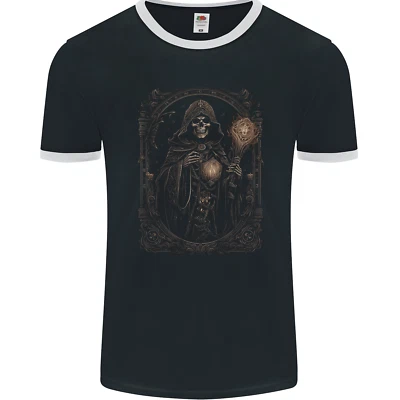Gothic Grim Reaper Goth Heavy Metal Skull 11 Herren Ringer Maglietta FotL - Bild 1 von 2