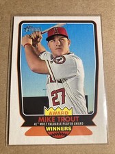 Mike Trout 2016 Topps Heritage Award Winners AL Most Valuable Player AW-6 Angels