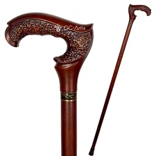 Grace Wooden Walking Cane Stick for men women Carved Crafted Comfortable Fashion