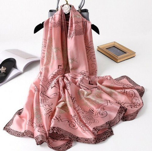 4 Stück Schmalle Halstücher Damen - 90cm Seidentuch Set Leopardenmuster