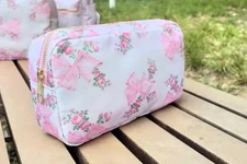 LOVE SHACK FANCY INSPIRED  PINK  Pencil Case Makeup Bag Coquette Cosmetic bag