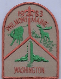 Patch Philmont Scout Ranch Maine 1983 Washington Boy Scout BSA Moose Bull 3x4"