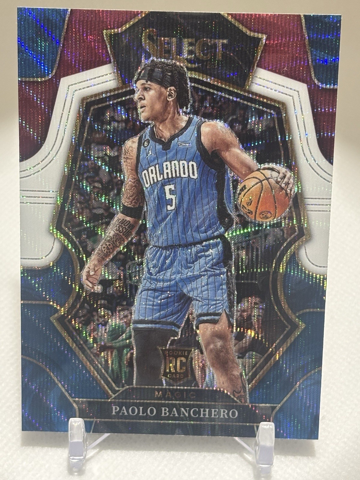 2022-23 Panini Select Premier Level Paolo Banchero #169 Tri-Color Prizm Rookie