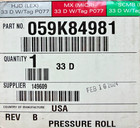 Original Xerox® Nuvera™ 100 120 144 Fuser Pressure Roll 059k84981 VAT INCLUDED