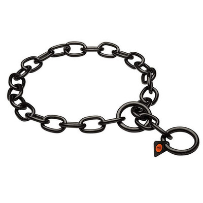 Dogline Herm Sprenger Black Stainless Steel Short Link Fur Saver Dog Training