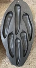 Vintage Lodge Cast Iron Chili Pepper Cornstick Pan 6CP2 Cornbread Mold Pan VGUC