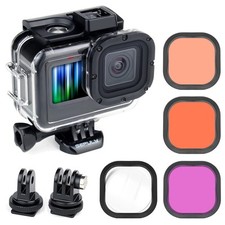 Waterproof Case with Dive Filters for GoPro Hero 13 12 11 10 9 Black, 60M Und...