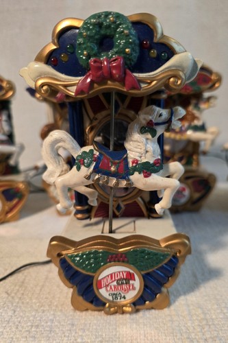 VTG Mr Christmas Carousel Holiday Musical Horses w/ Lights WORKS GREAT! 21 Songs - Bild 5 von 16