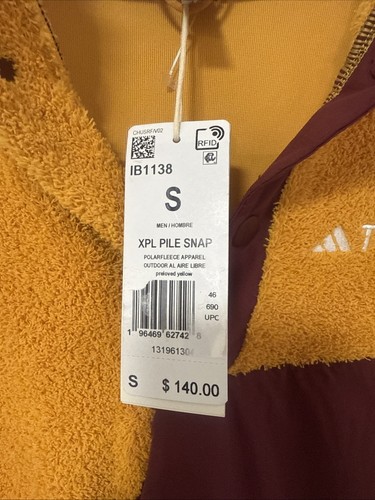 Adidas 🌟 Terrex Herren Polar Fleece XPL FLOR DRUCKKNOPF Größe: SMALL IB1138 Einzelhandel $ 140 - Bild 3 von 8