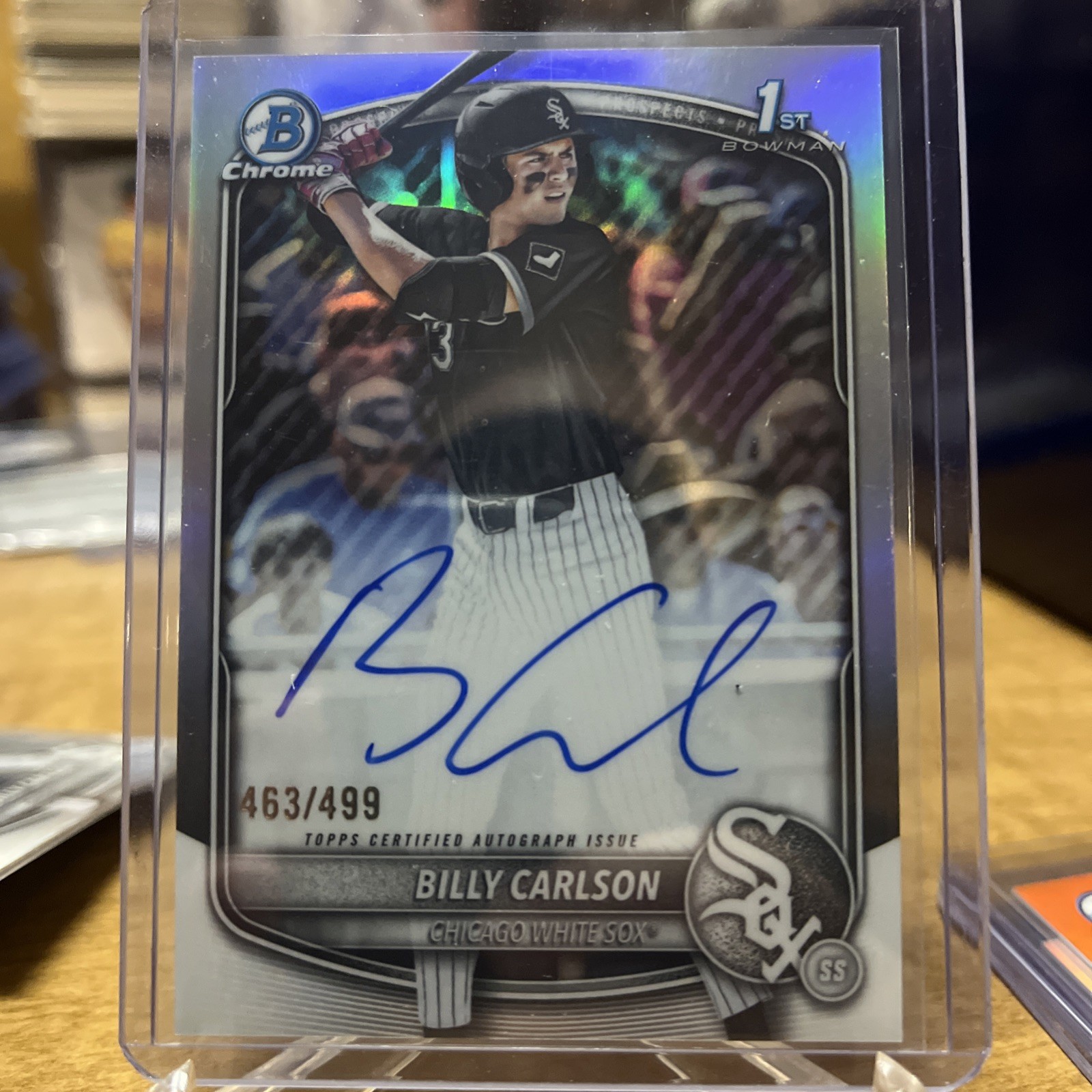 2025 Bowman Draft - Billy Carlson 1st Bowman Chrome Refractor Auto /499 #CPA-BC