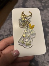 Alphabet Letter Keychain Bag Charm