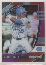 2020 Panini Prizm Draft Picks Red & Purple Hyper Prizm Aaron Sabato #PDP27 0p9s