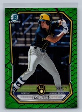 2026 Bowman #BCP-142 Brady Ebel Chrome Prospects Reptilian Green Refractor #/99
