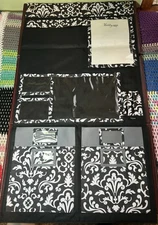 Thirty One 31 Wall Organizer Black/White Medallion Melody  22"x41'' Many Pockets
