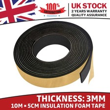 3mm Foam Weather Strip 10M x 5CM for RV Cabinet Rattle Reduction Cushion
