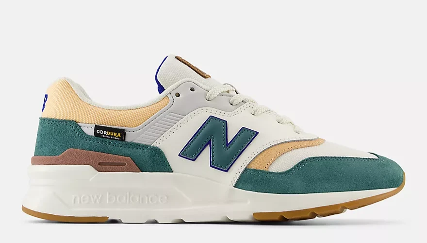 New Balance 997H CORDURA FABRIC Sea Salt Green Multi CM997HZT Fashion Sneakers