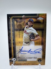 2025 Topps Gilded Collection Aaron Nola Auto Gold Refractor /75 #CGA-AN Phillies